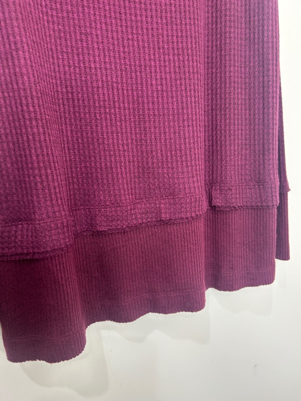 NWT FREE PEOPLE WE THE FREE North Shore Thermal Tunic Top Fig Sorbet Size Small - Picture 9 of 15
